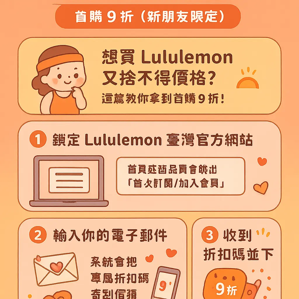 Lululemon 首 購 9 折 - 臺灣
